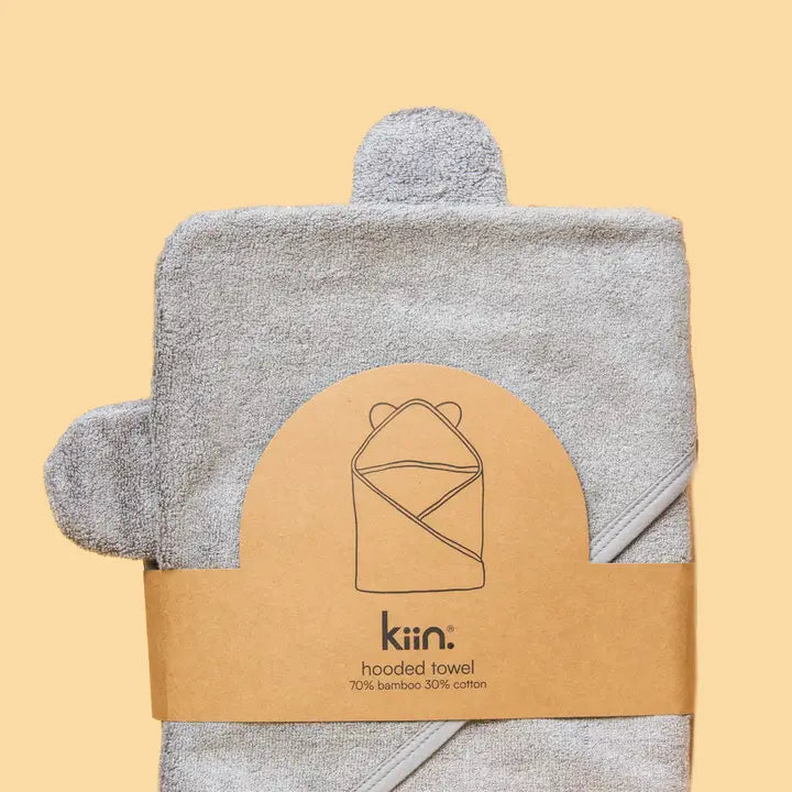 Hooded Towel Dusky Blue-Kiin Baby