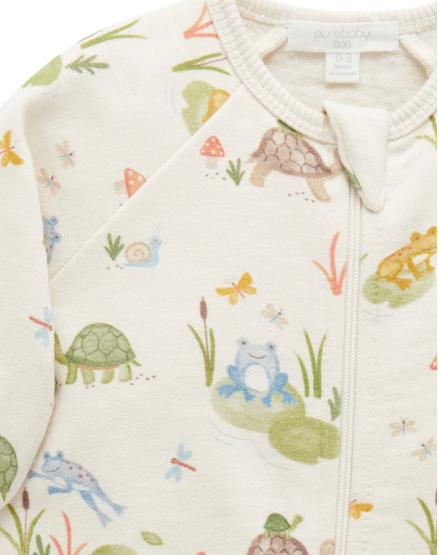 River Friends Fleecey Growsuit-Purebaby