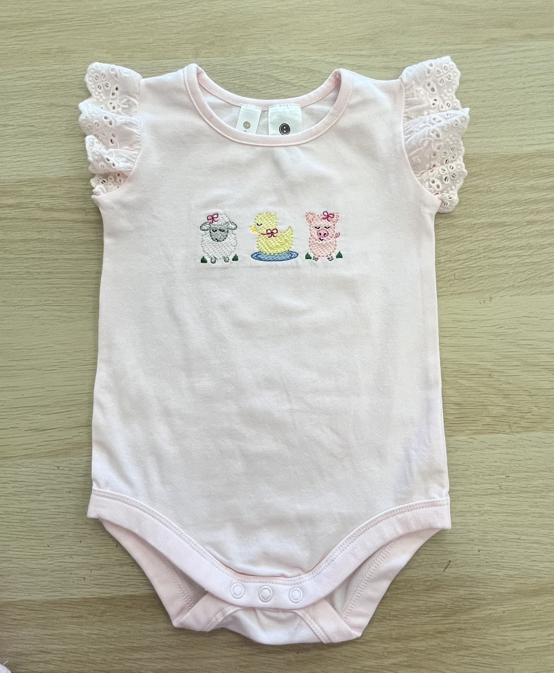 Barn Yard Friends Embroidered Bodysuit-Everly Lane.