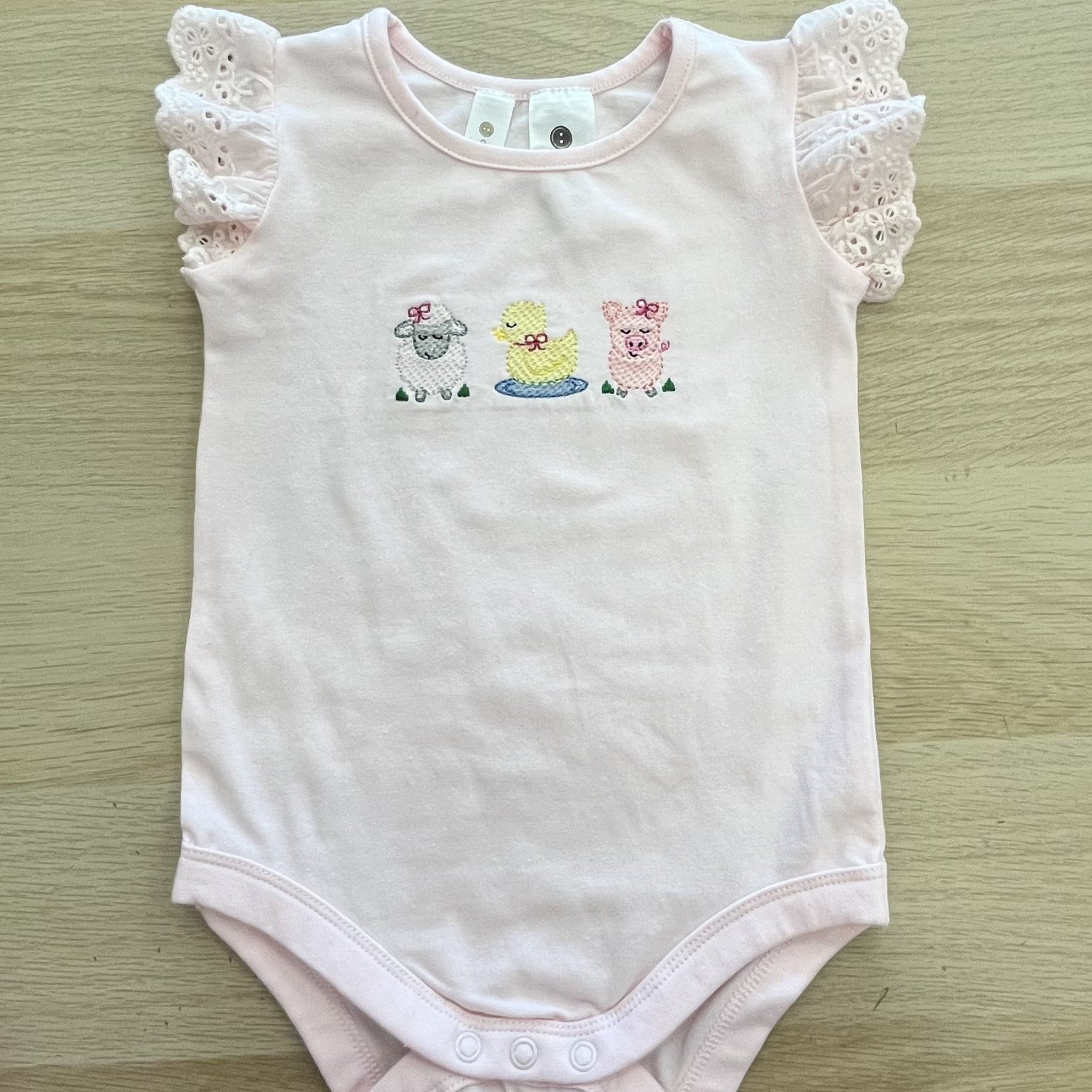 Barn Yard Friends Embroidered Bodysuit-Everly Lane.