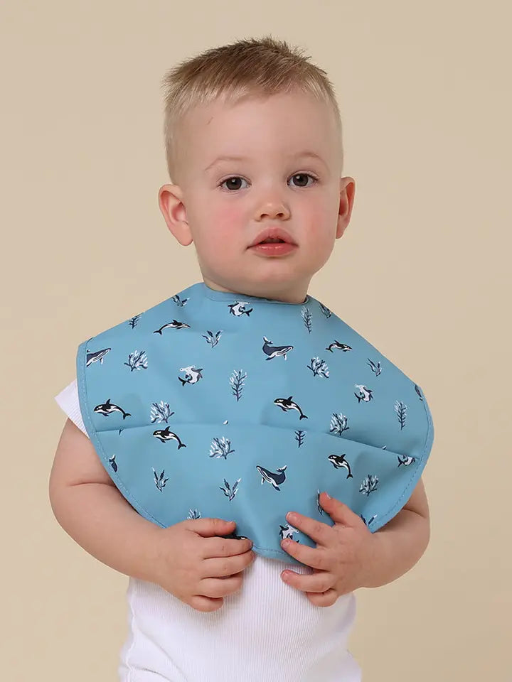 Blue Ocean Snuggle Bib- Snuggle Hunny