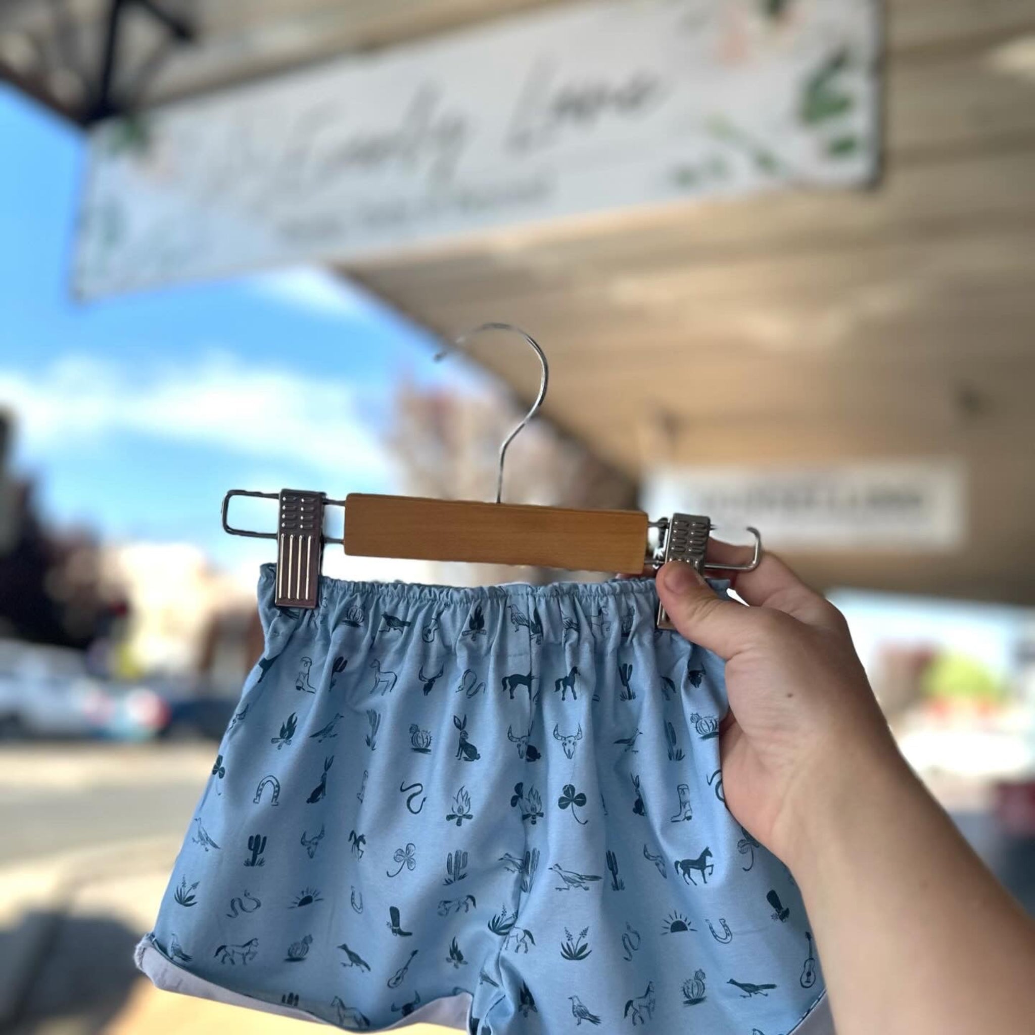 Cactus Cowboy Shorts-Everly Lane