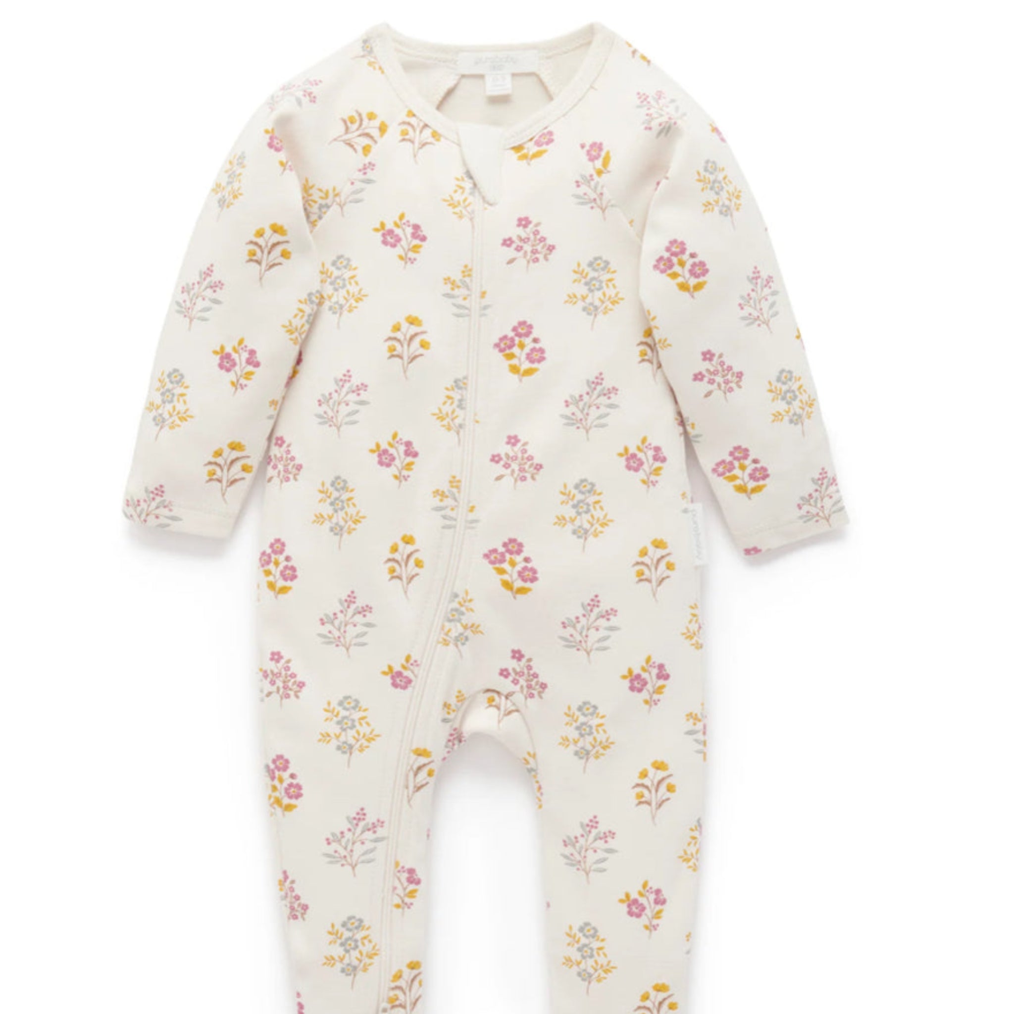 Posie Floral Thick Growsuit-Purebaby