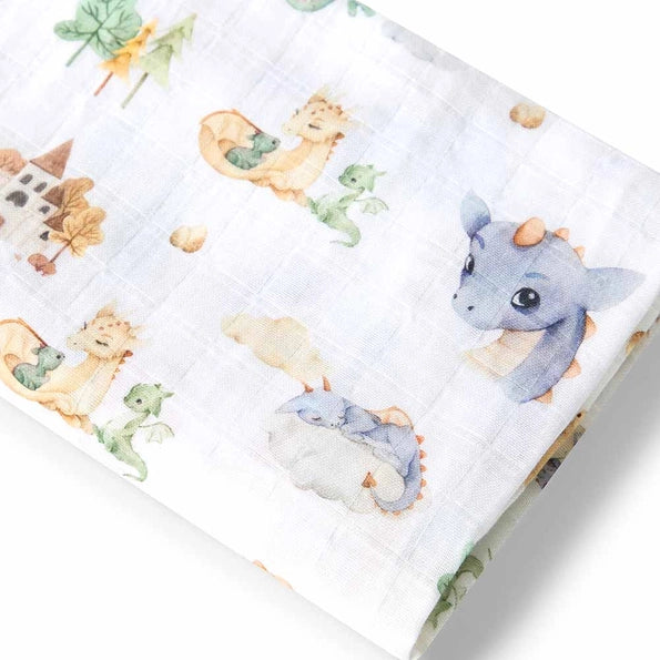 Dragon Organic Muslin Wrap-Snuggle Hunny