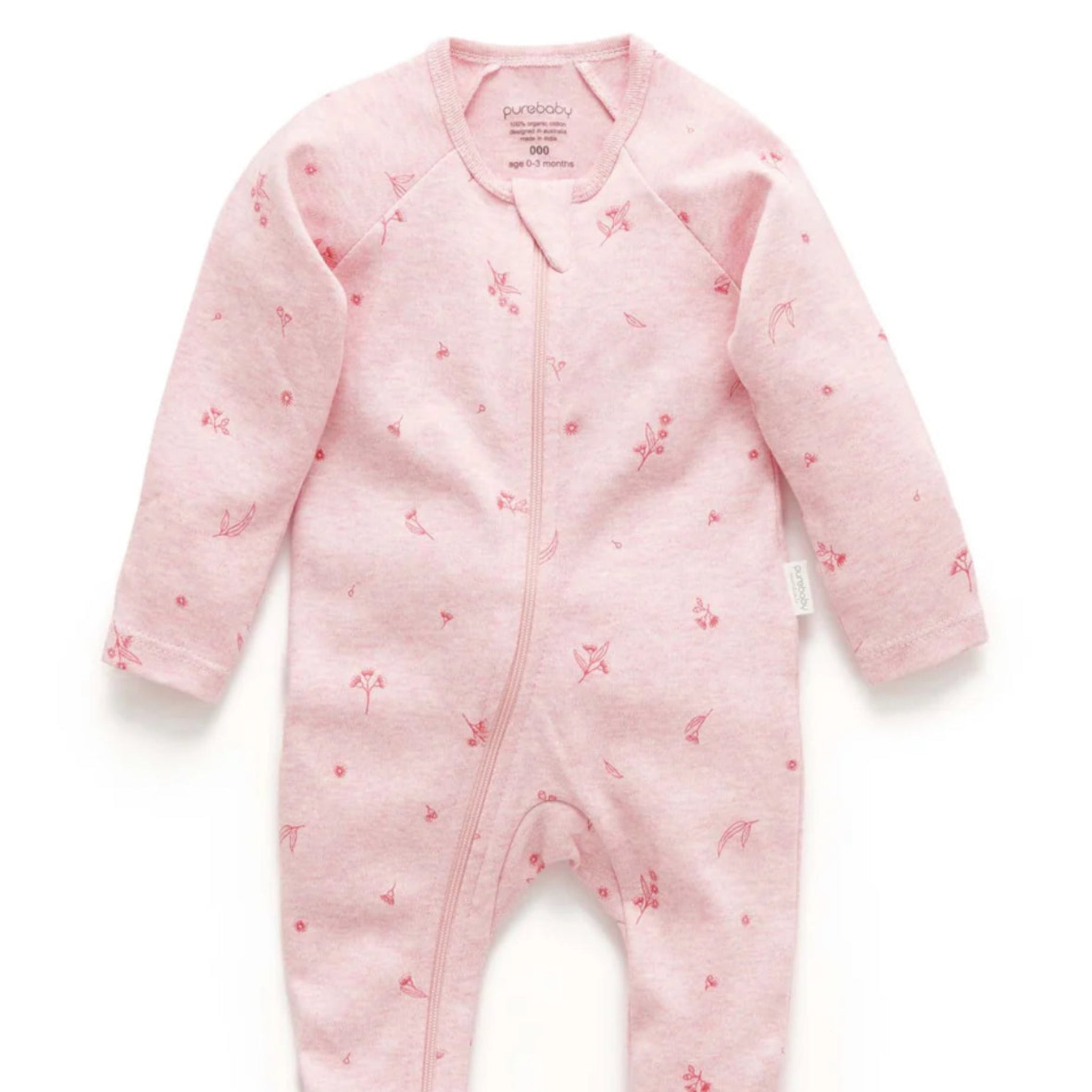 Peony Blossom Growsuit- Purebaby