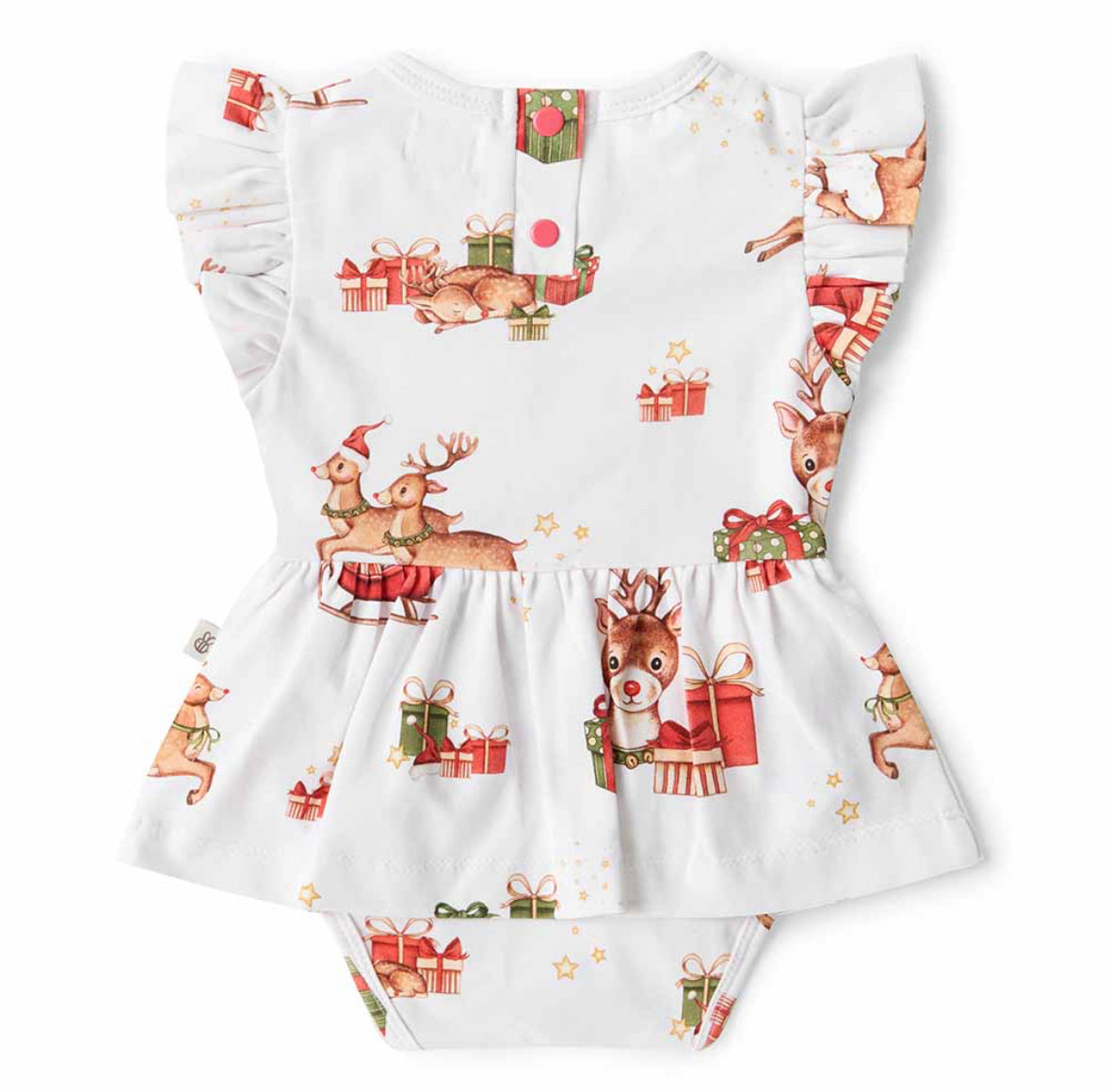 Reindeer Organic Dress- Snuggle Hunny