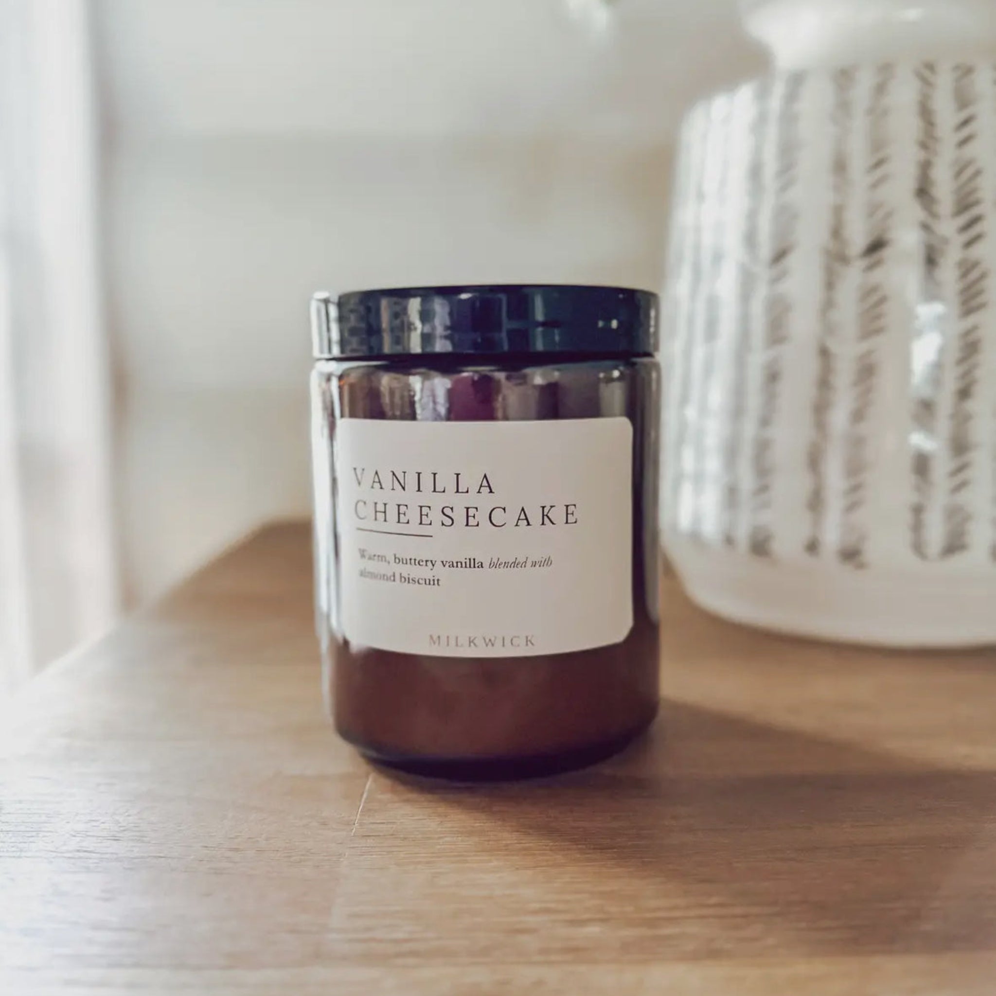 Vanilla Cheesecake Scented Candle (Amber Jar)-MILKWICK