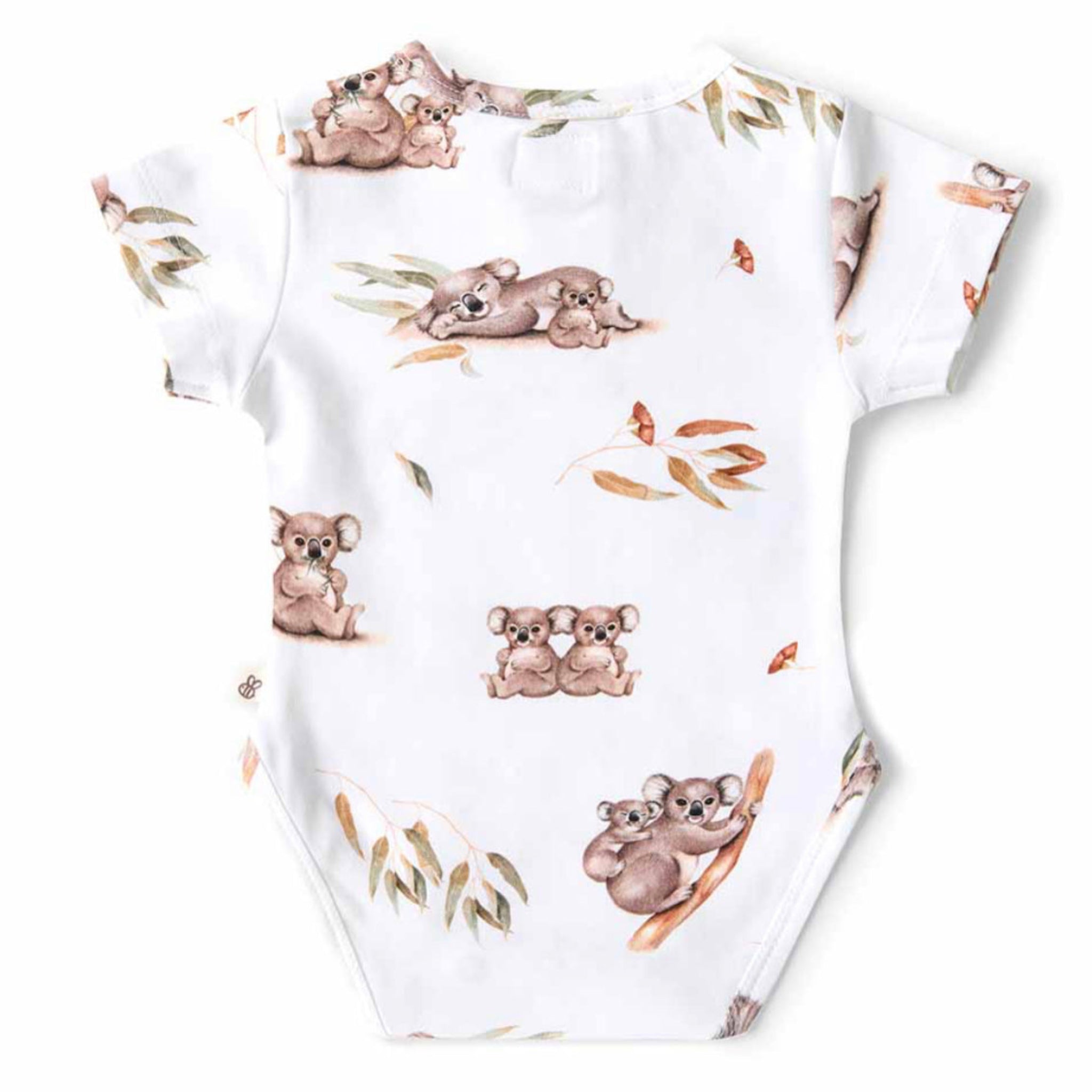 Koala Short Sleeve Organic bodysuit-Snuggle Hunny