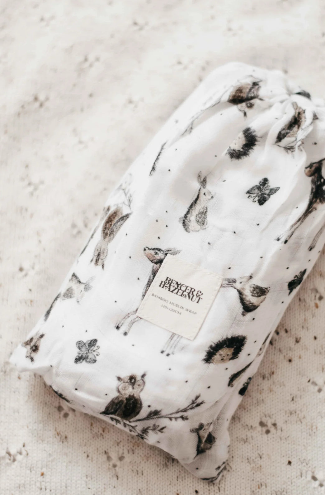 Woodland Bamboo Muslin Swaddle-Bencer & Hazelnut