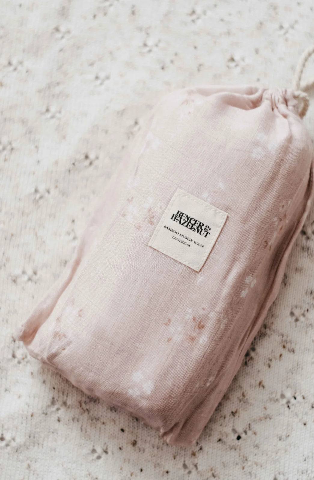 Ada Peachy Pink Bamboo Muslin Swaddle-Bencer & Hazelnut