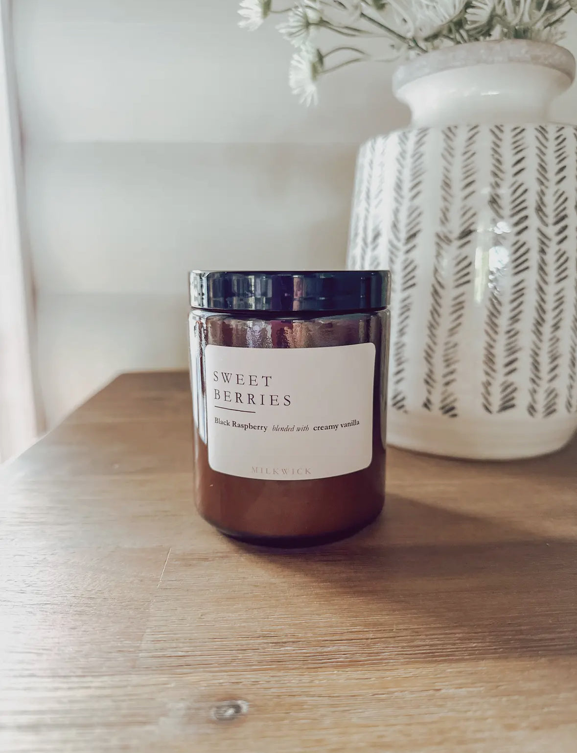 Sweet Berries Scented Candle (Amber Jar)-MILKWICK