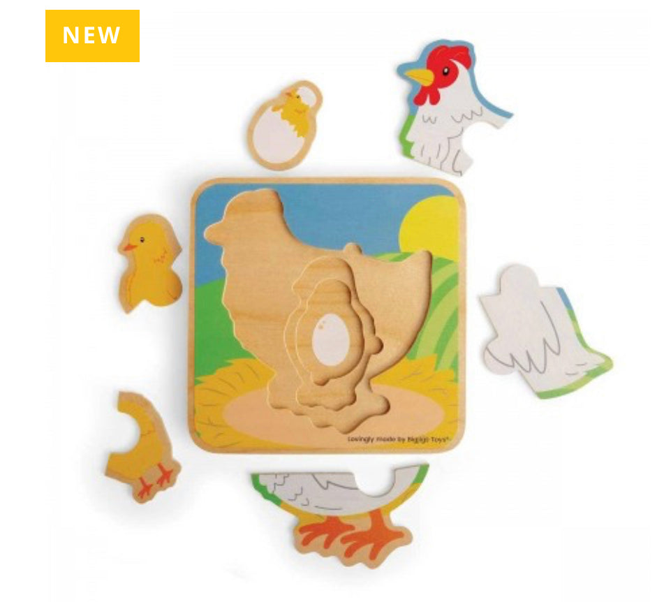 puzzles Chicken Lifecycle Puzzle-Biugjigs/Artiwood