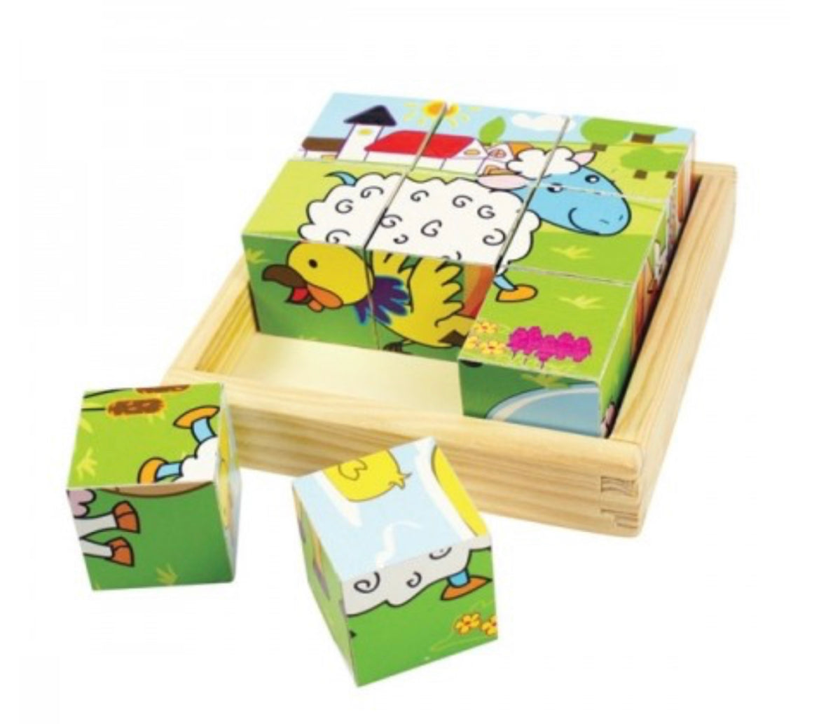 Animal Cube Puzzle-Artiwood-Bigjigs