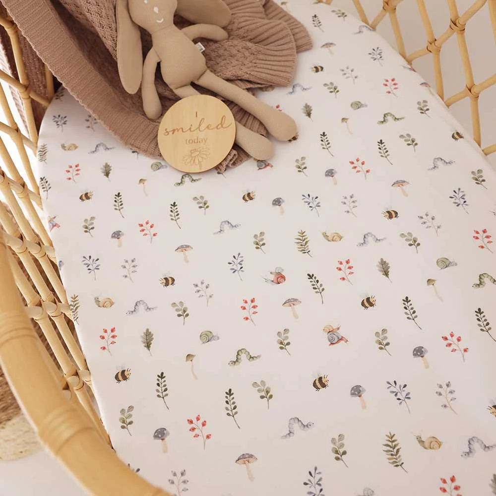 Garden Friends Organic Bassinet Sheet/Change Cover-Snuggle Hunny