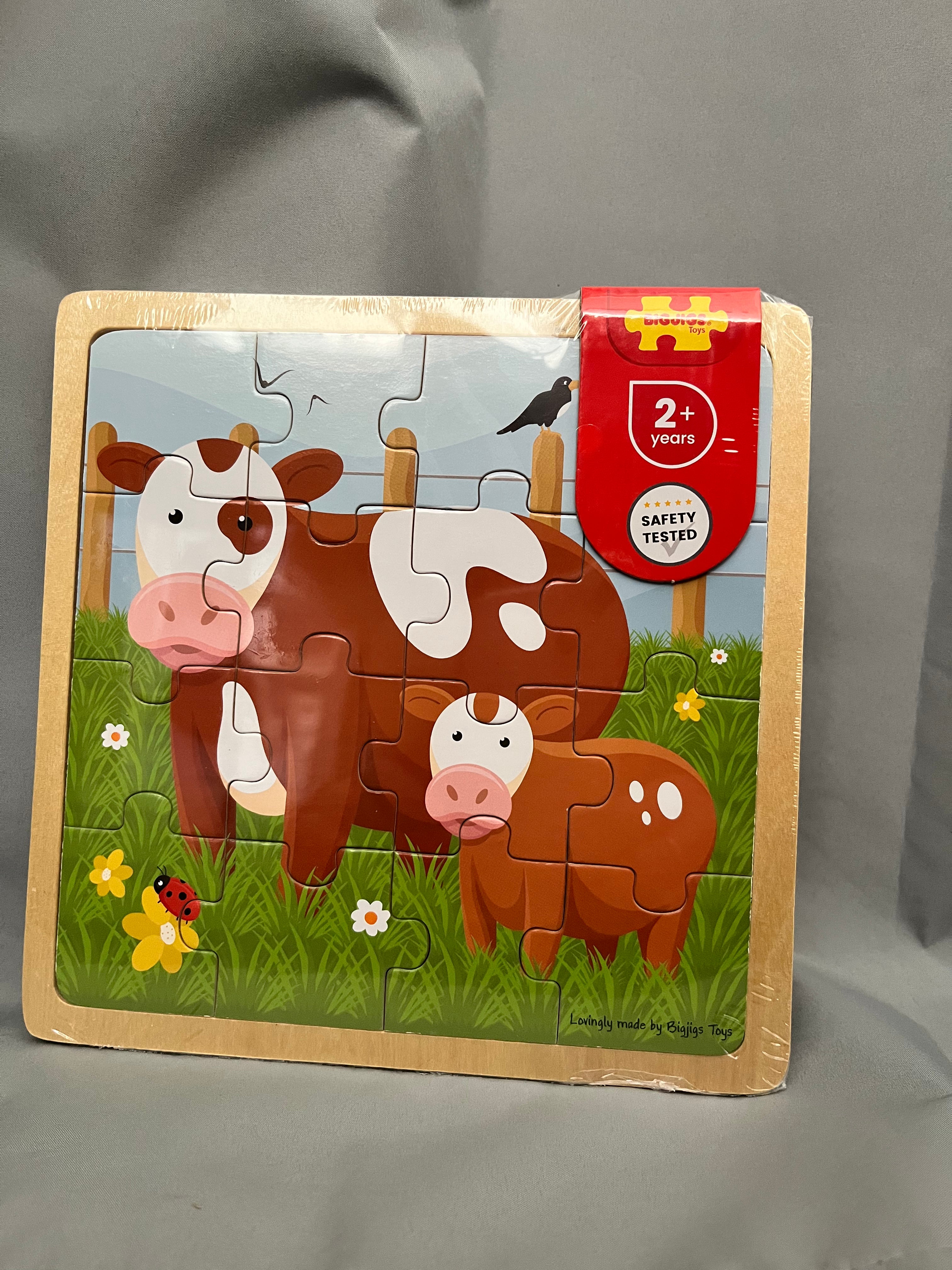 Cow & Calf Puzzle-Bigjigs