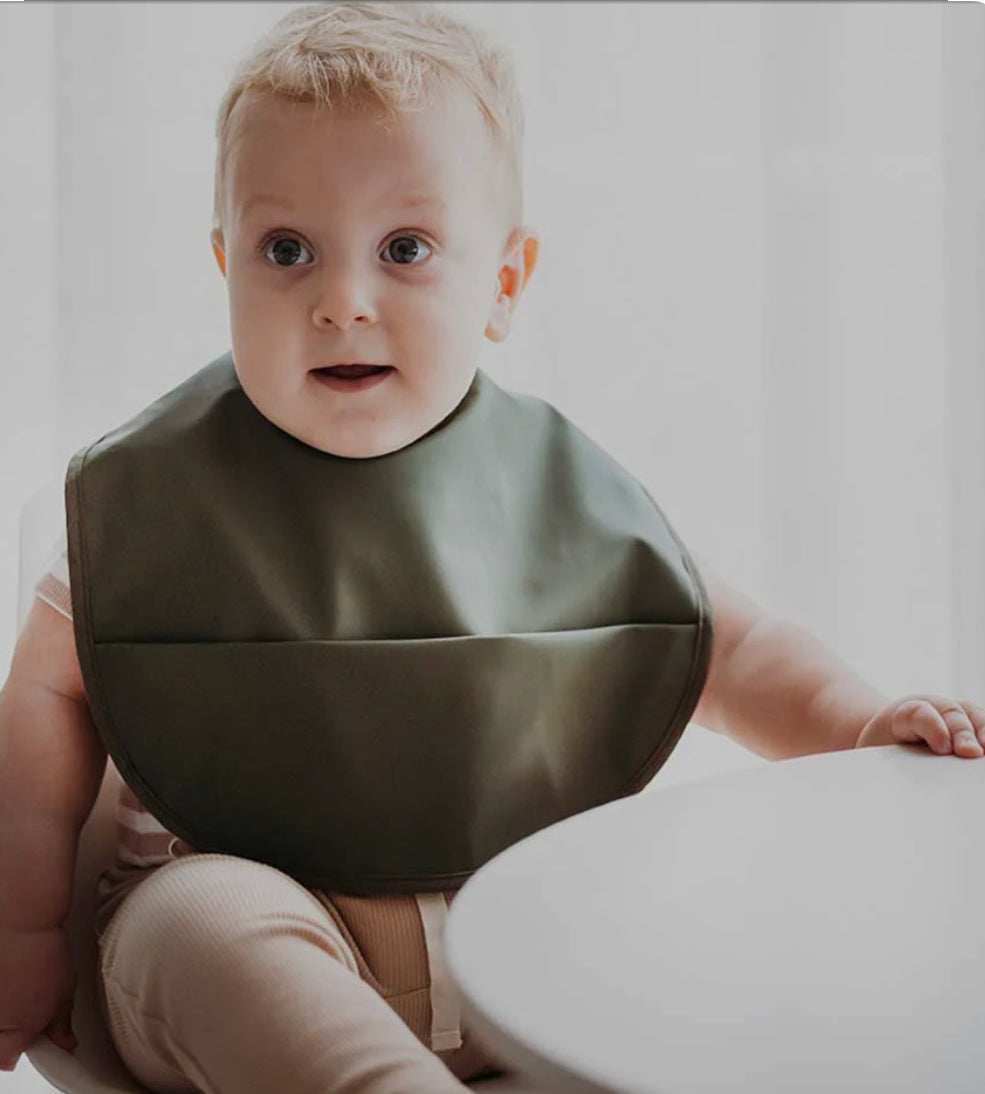 Olive | Snuggle Bib Waterproof