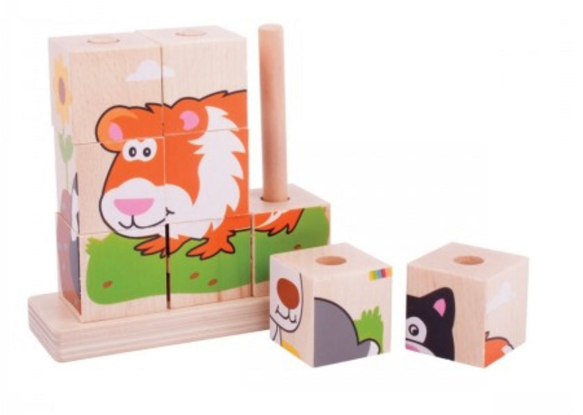 Pets Wooden Stacking Puzzle-Bigjigs/Artiwood