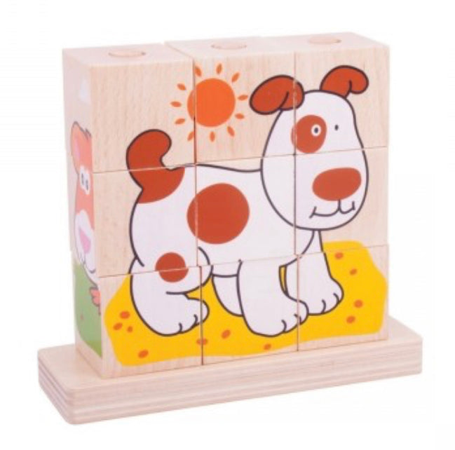 Pets Wooden Stacking Puzzle-Bigjigs/Artiwood