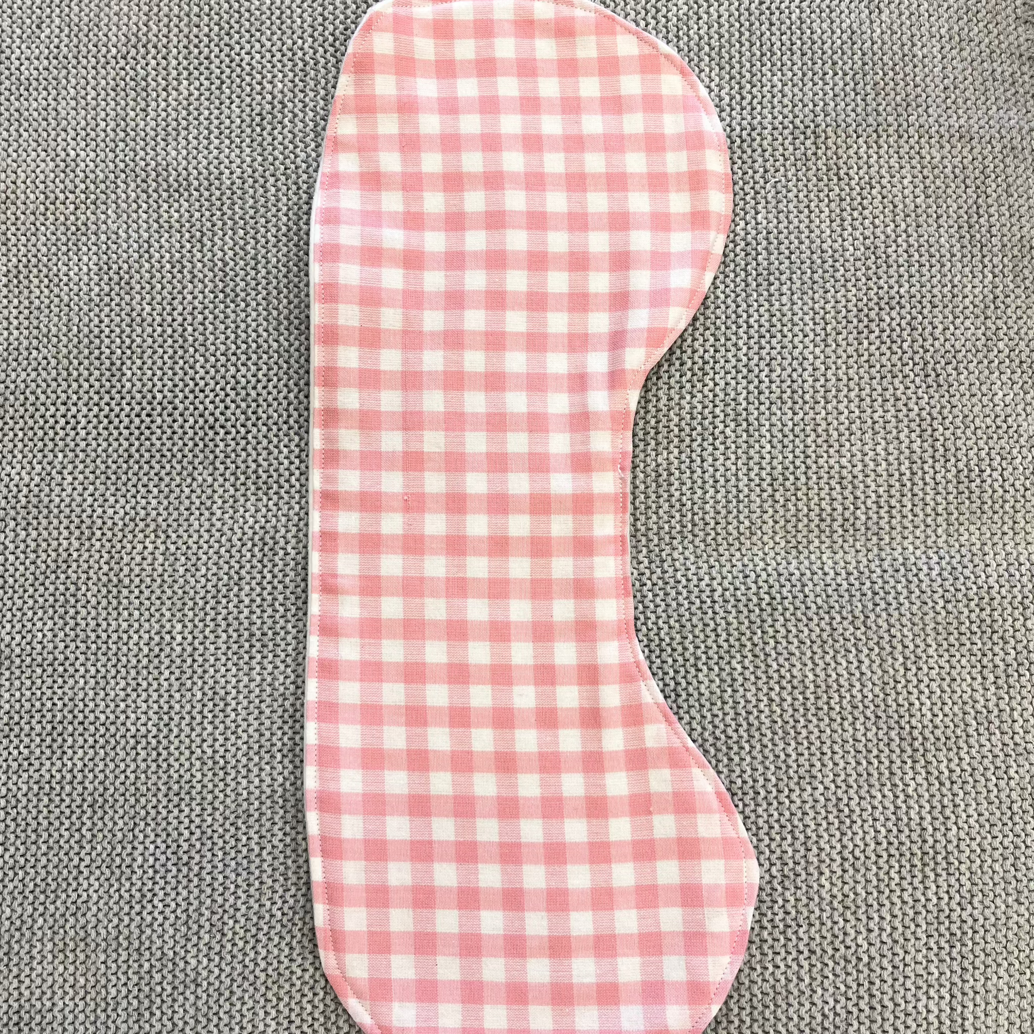 Pink Gingham Burp Cloth-Everly Lane