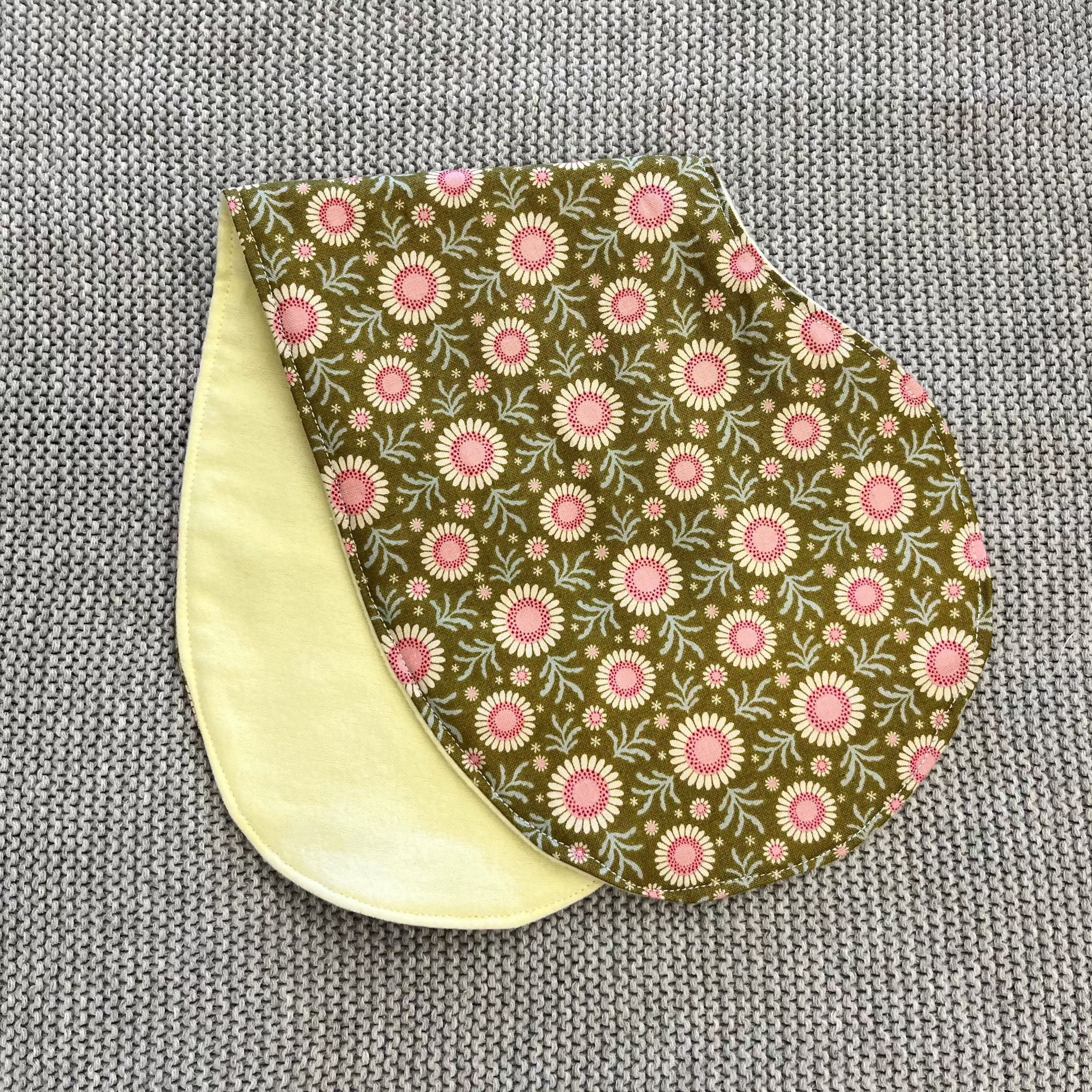 Pink Flower Burp Cloth-Everly lane