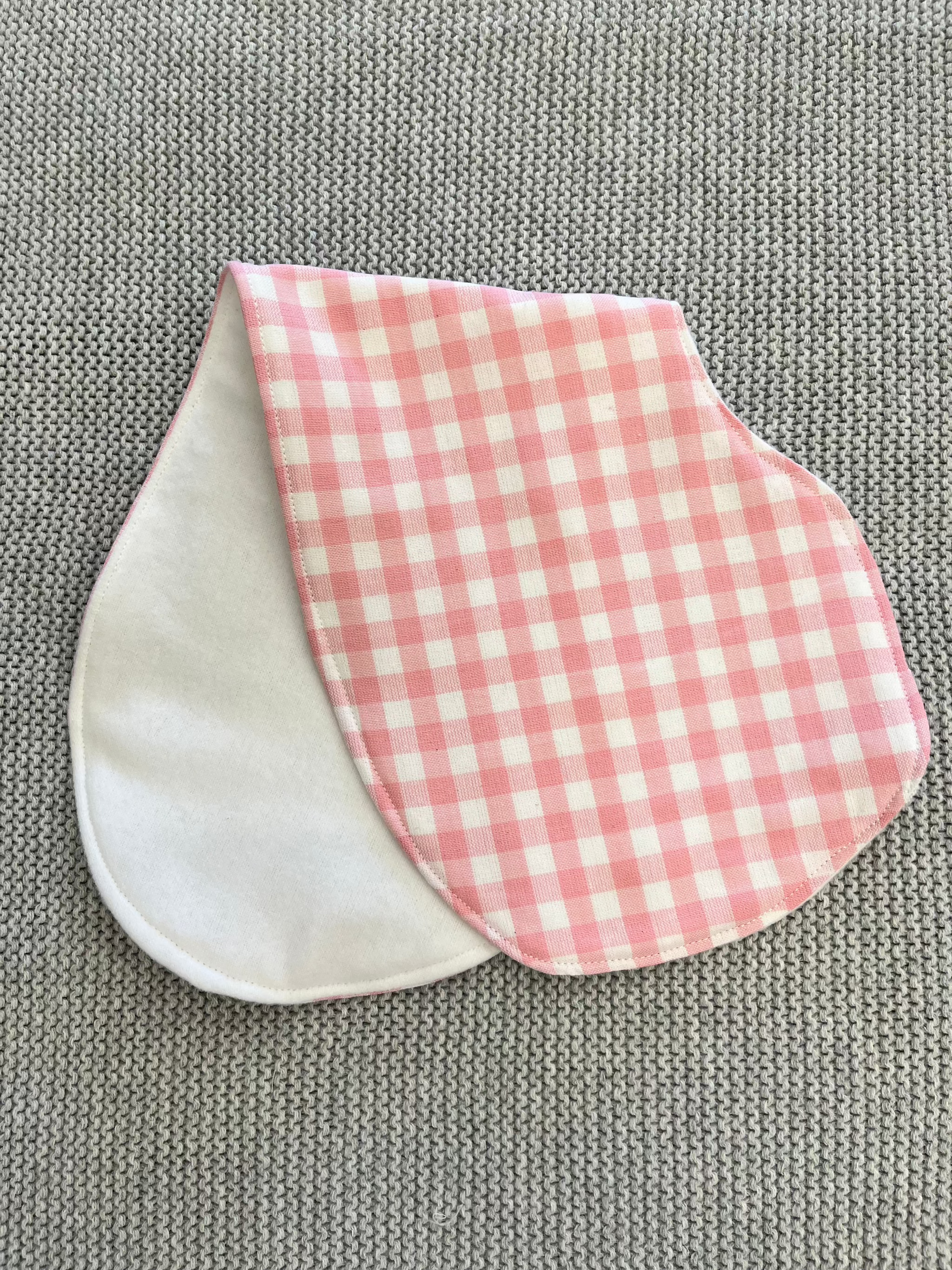 Pink Gingham Burp Cloth-Everly Lane