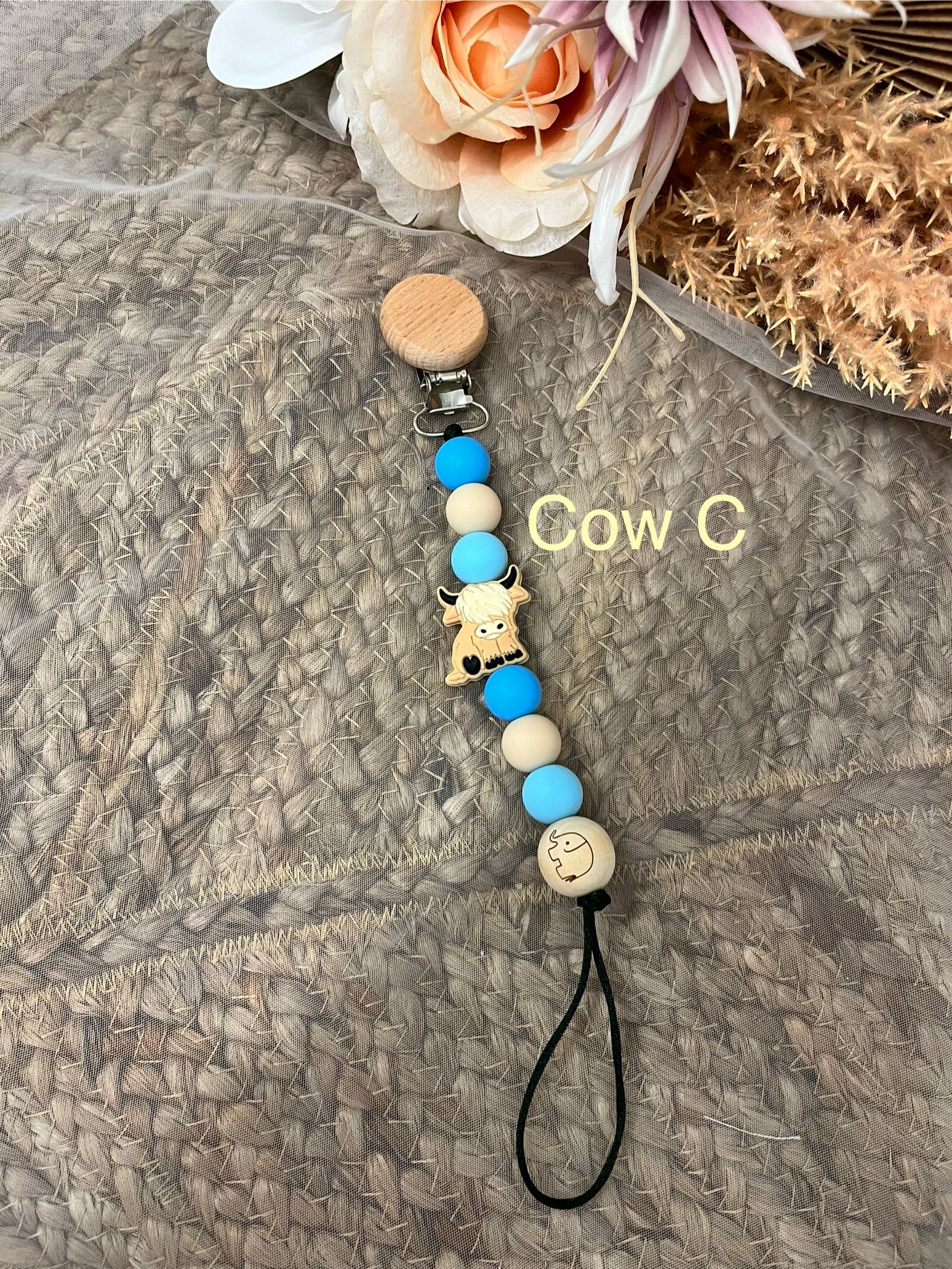 The Cow Collection|Silicone Bead Dummy Clip