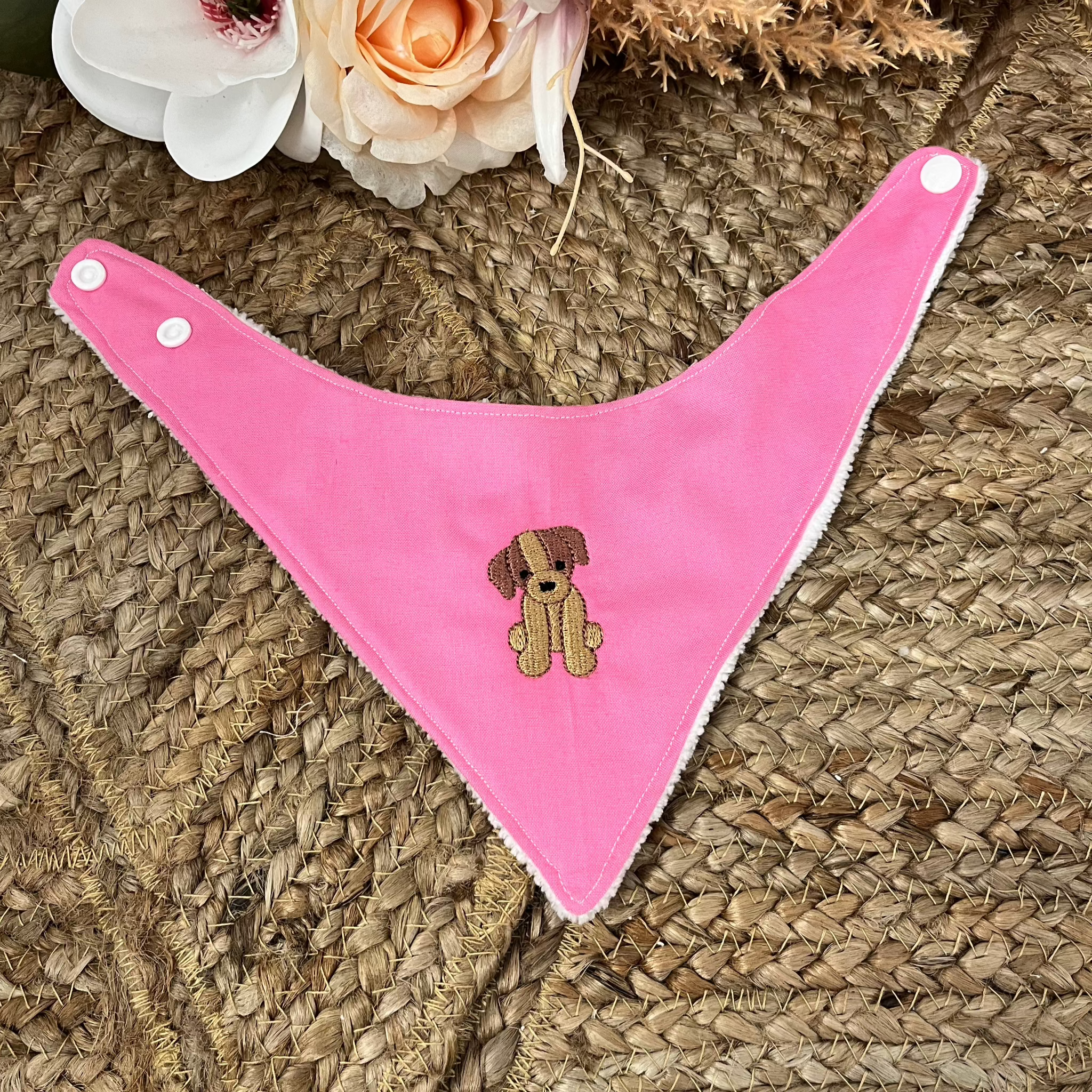 Puppy Pink Dribble Bib- Everly Lane