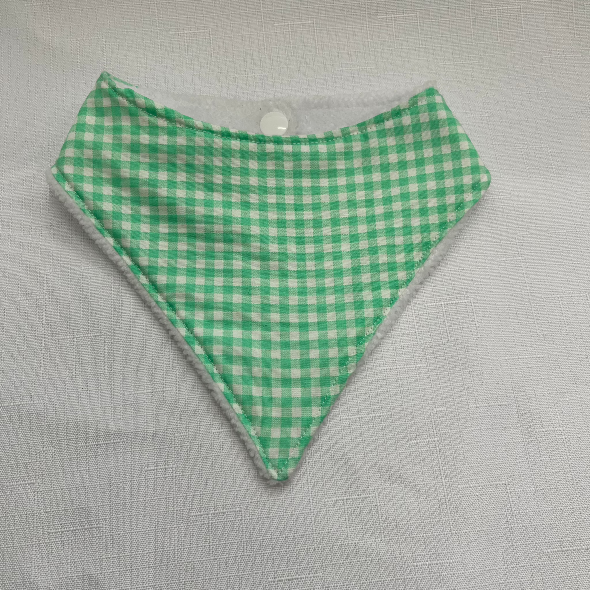 Green Gingham Dribble Bib-Everly Lane