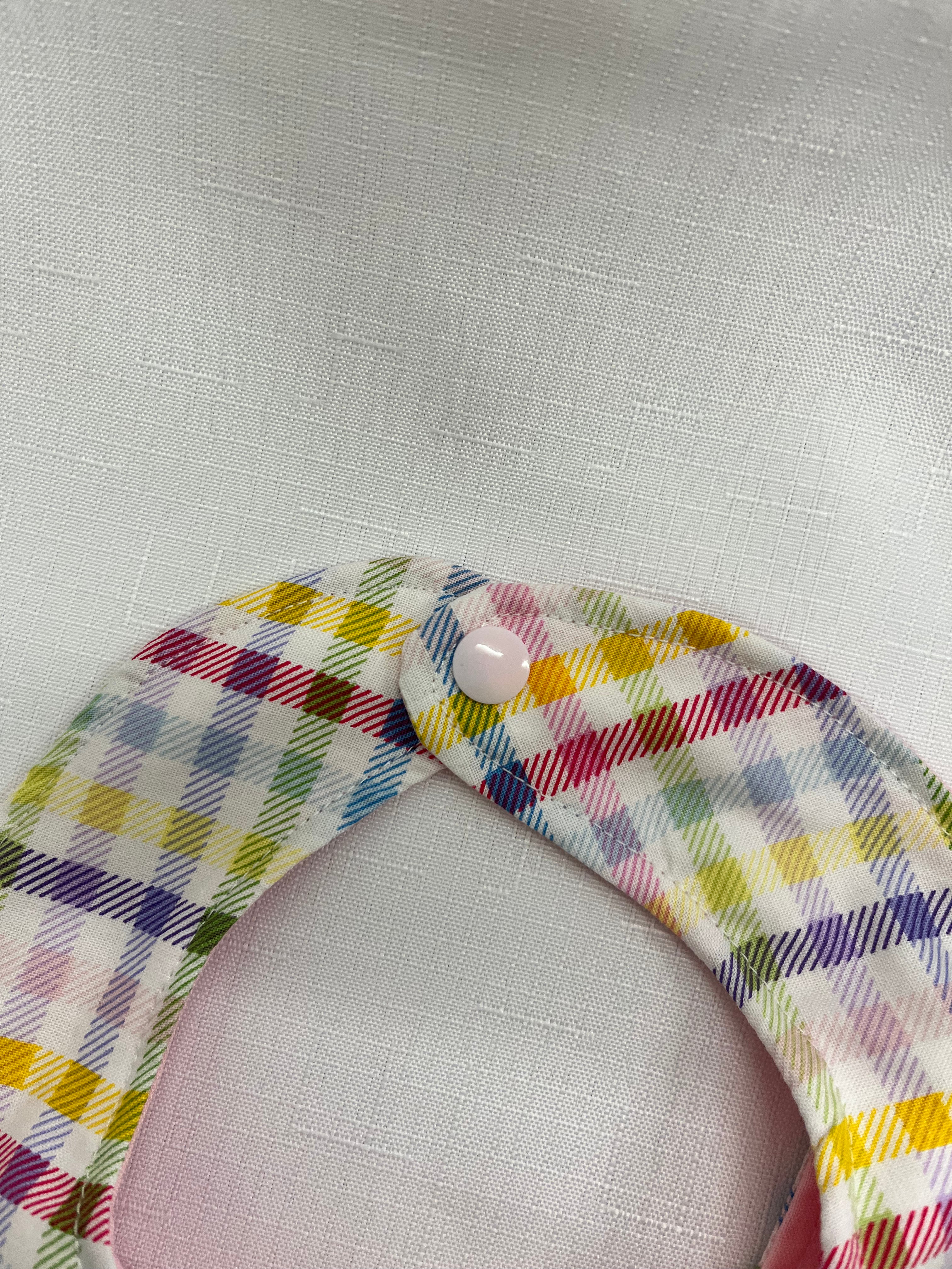 Rainbow Gingham Bib-Everly Lane