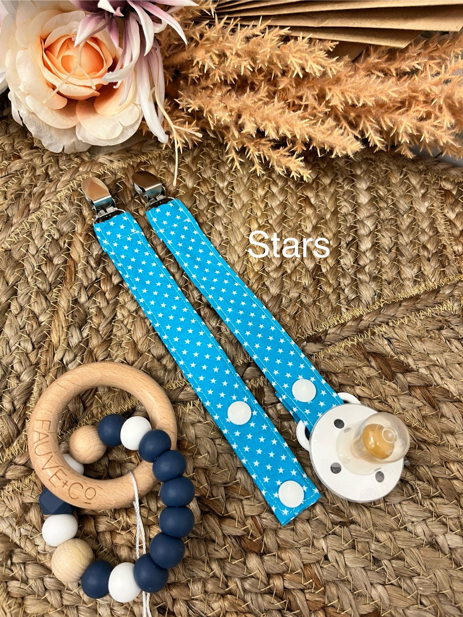Cotton Pacifier Clips- Everly Lane