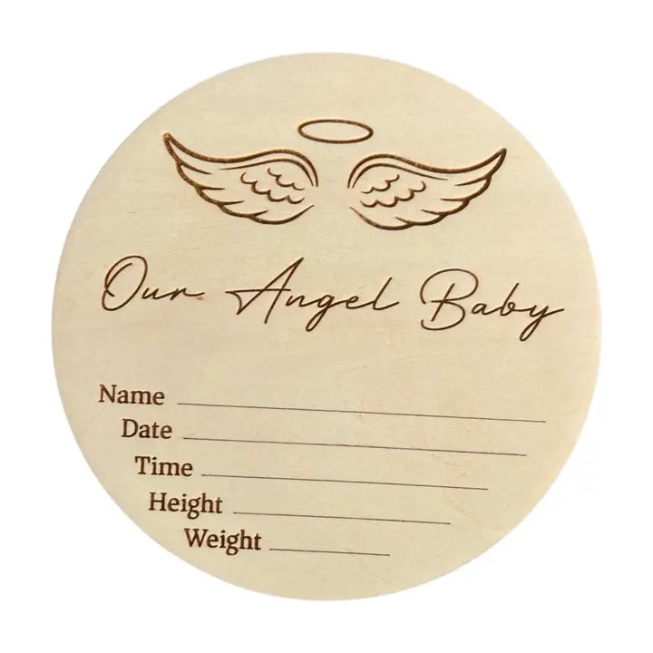 Our Angel Baby Birth Disc-Timber Tinkers