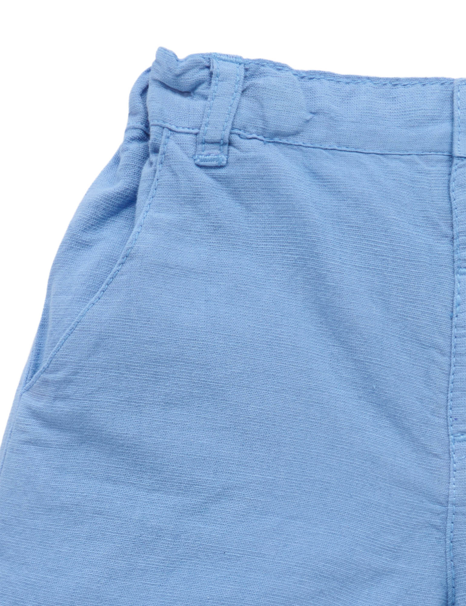 Linen Blend Shorts Ocean- Purebaby