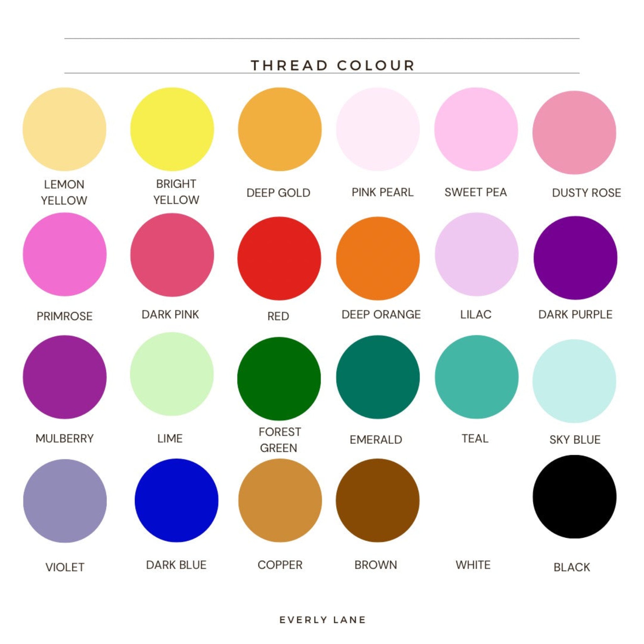 Thread Colour Chart