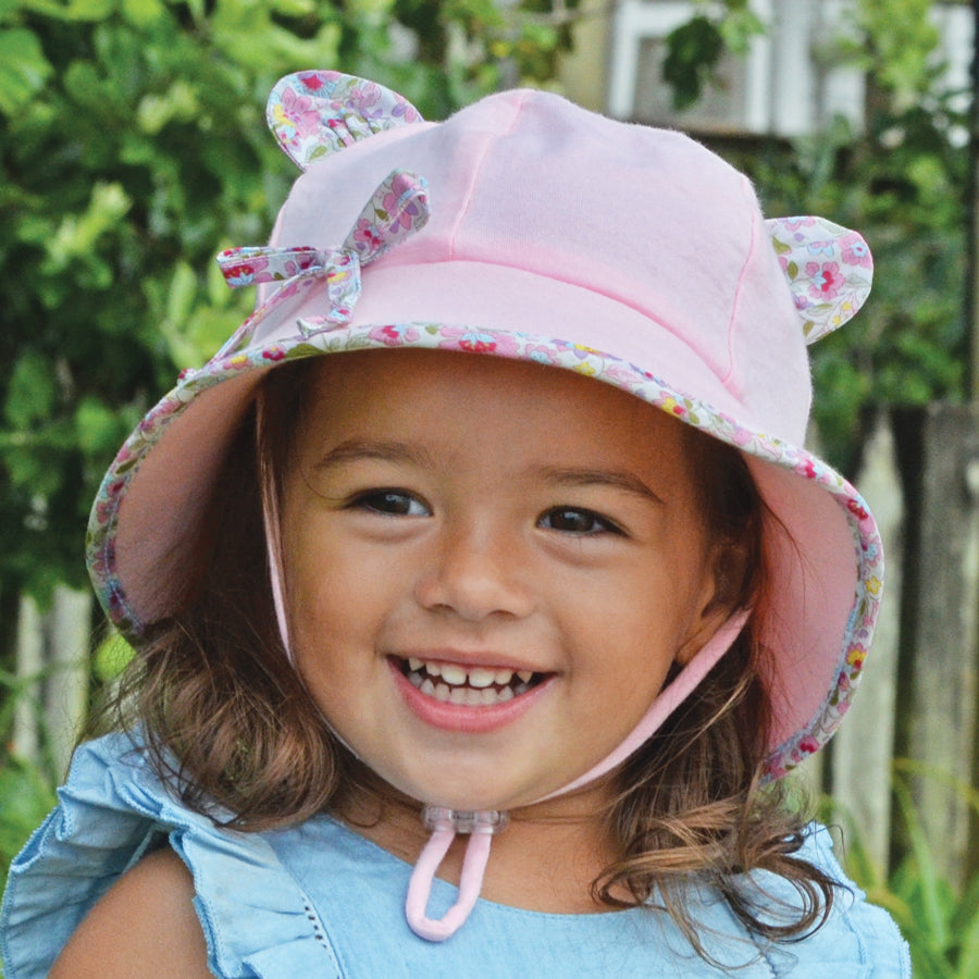 Paisley Trimmed Blush Kitty Bucket Hat-Bedhead Hats