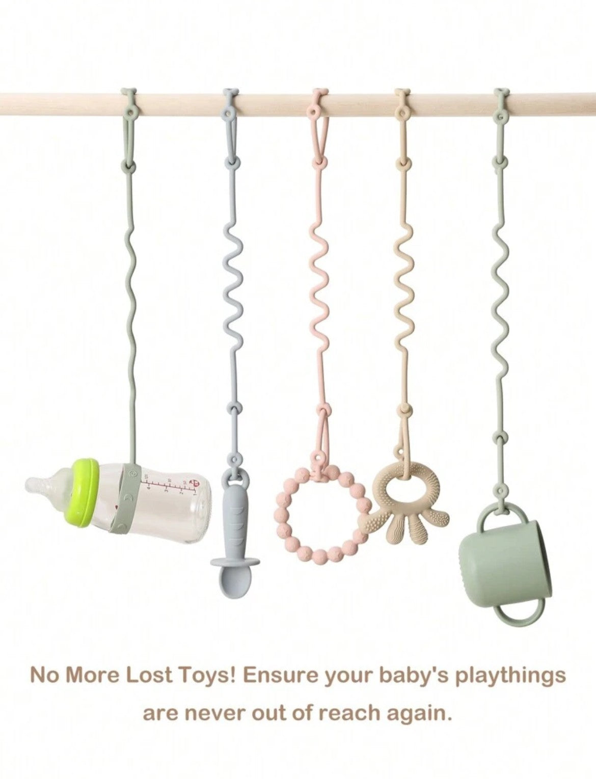 5pcs Baby Silicone Toy Straps-Everly Lane.