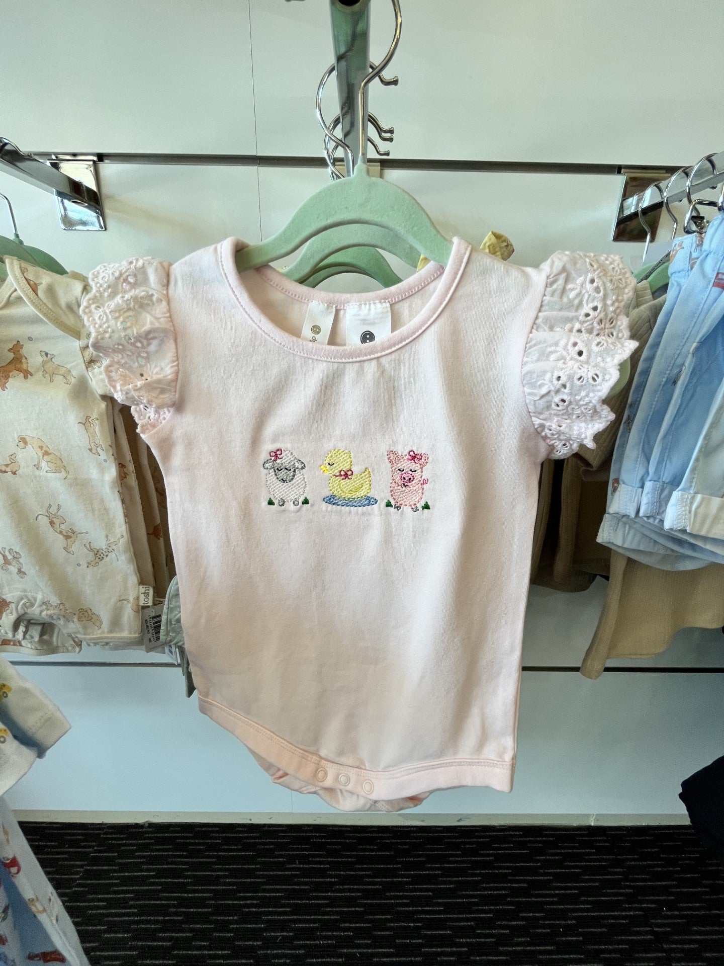 Barn Yard Friends Embroidered Bodysuit-Everly Lane.