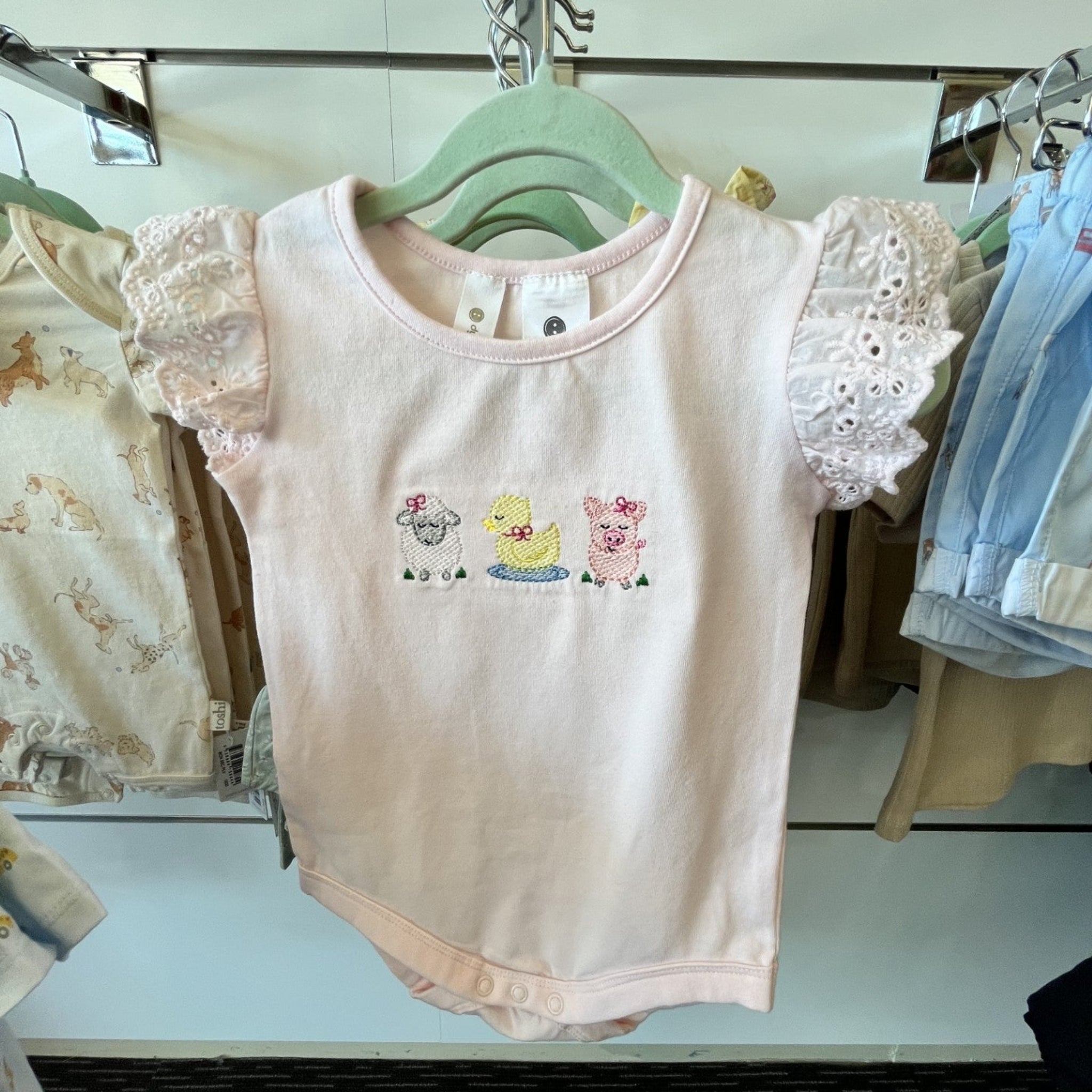 Barn Yard Friends Embroidered Bodysuit-Everly Lane.