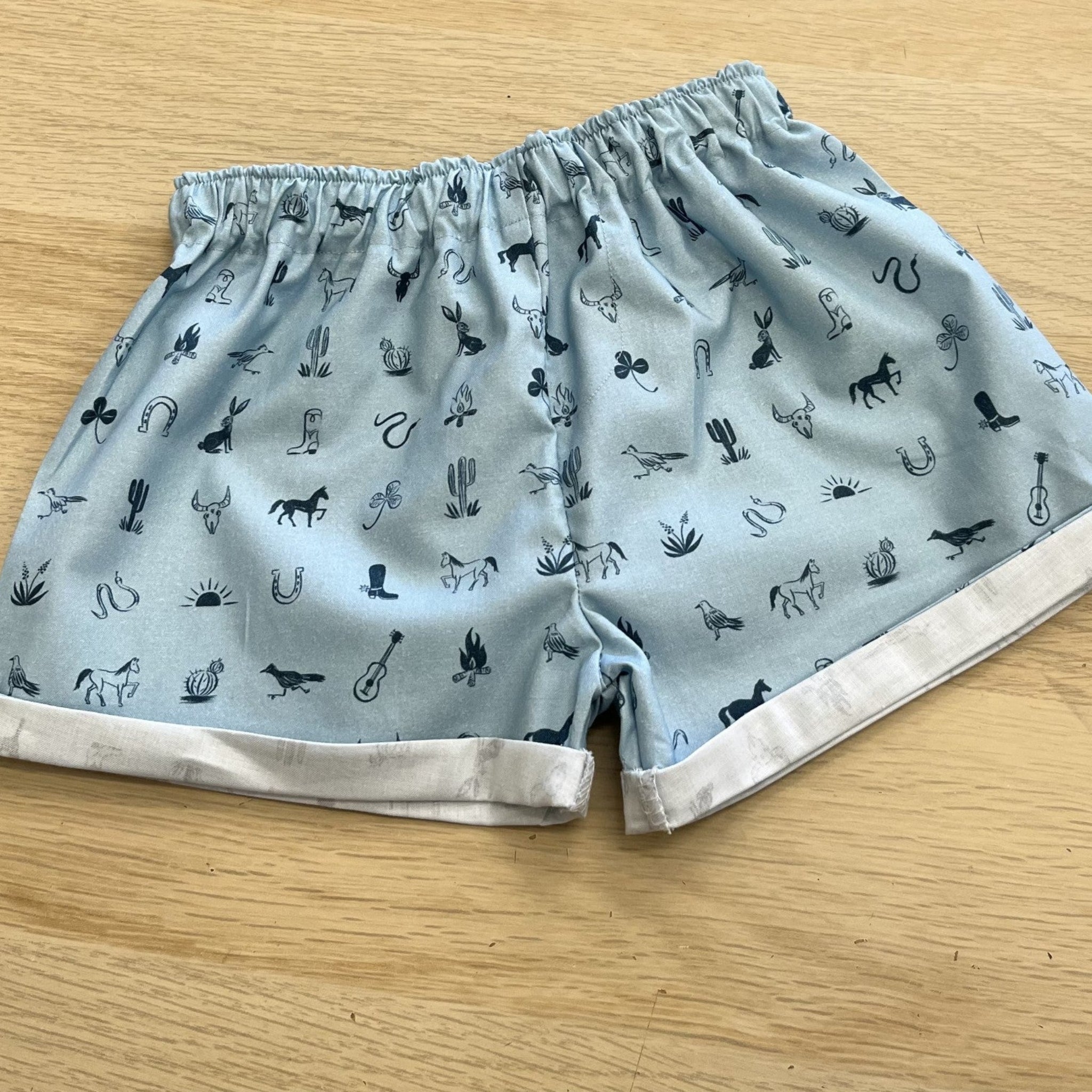 Cactus Cowboy Shorts-Everly Lane