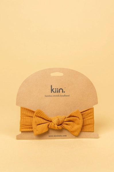 Bamboo Stretch Bow Headband|Caramel-Kiin Baby