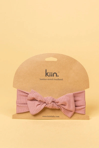 Bamboo Stretch Bow Headband|Heather- Kiin Baby