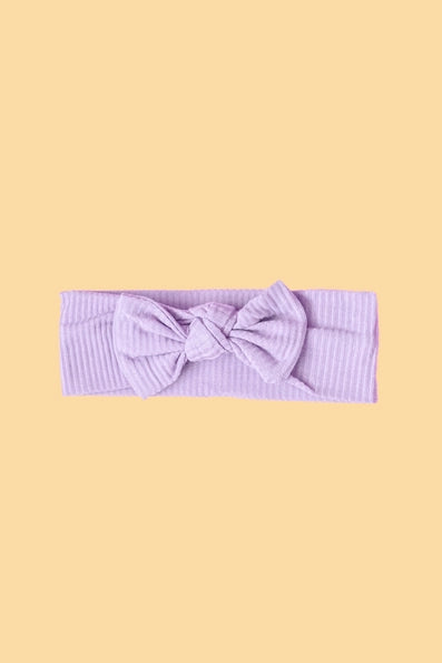 Bamboo Stretch Bow Headband|Lilac-Kiin Baby