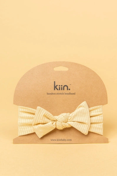 Bamboo Stretch Bow Headband|Oat-Kiin Baby