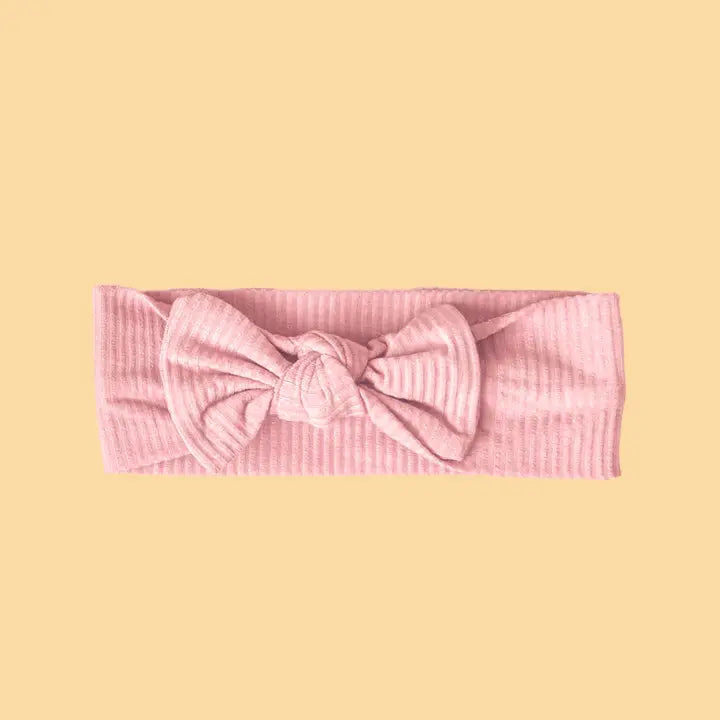 Bamboo Stretch Bow Headband|Rose-Kiin Baby