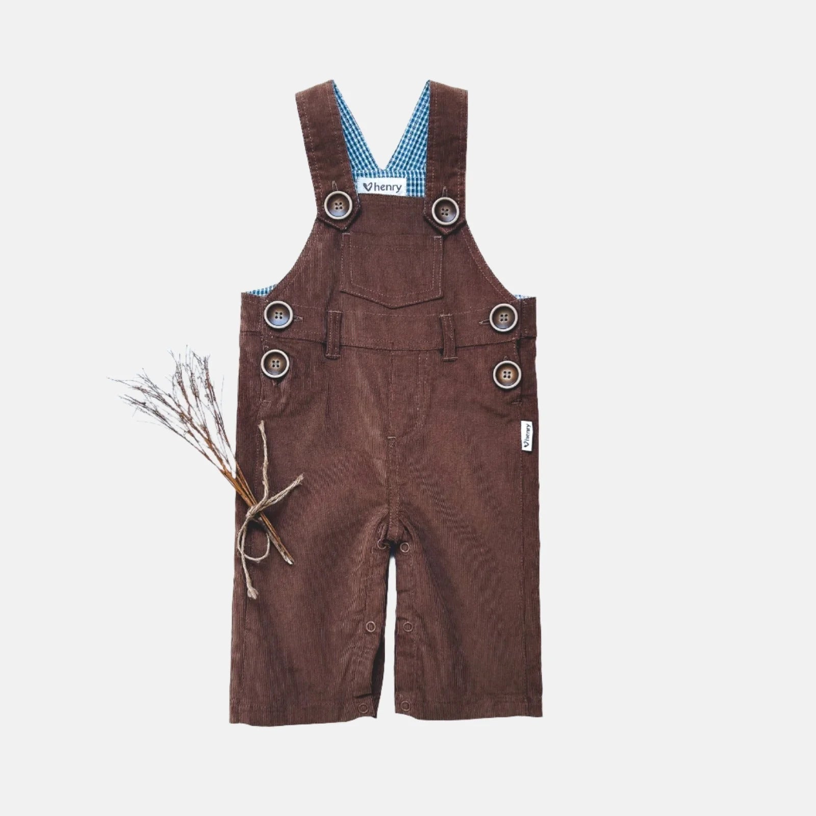 Baby Boys Roy Dungaree Brown- Love Henry