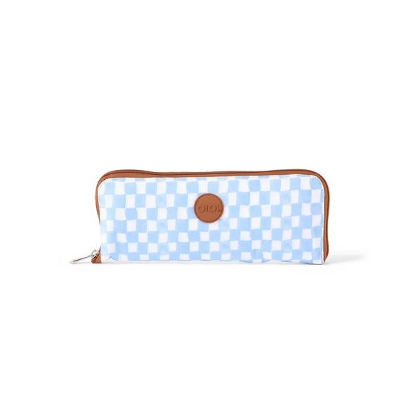 Fold Up Tote Bag Blue Check-OiOi