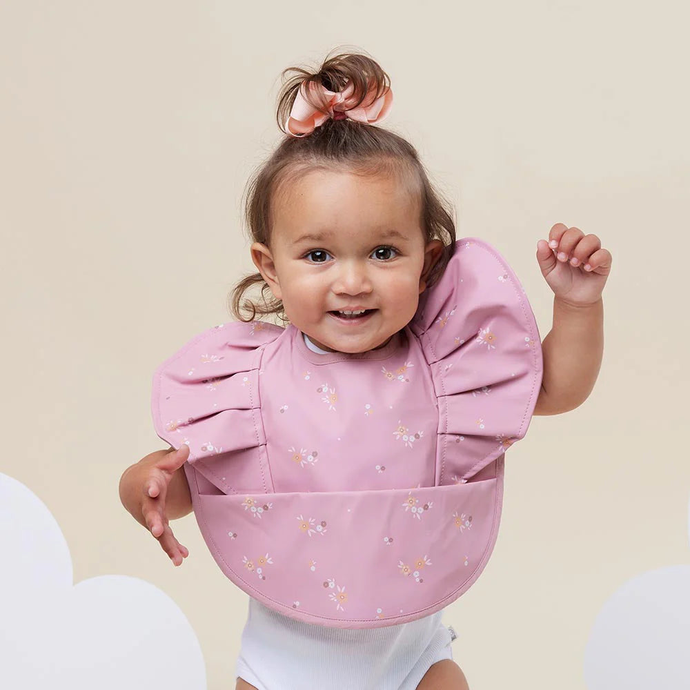 Daisy Frill Waterproof bib- Snuggle Hunny