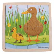 Duck and Duckling wooden puzzle- Artiwood/Bigjigs