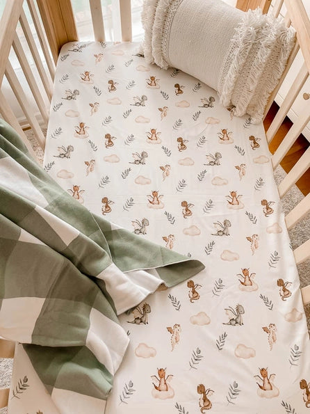 Mystique Fitted Cot Sheet-Snuggly Jacks