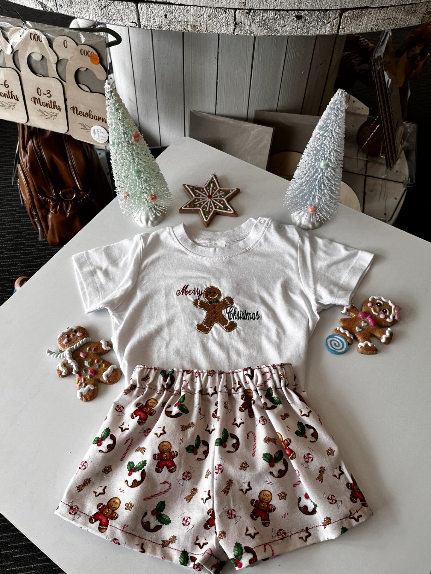 Ginger bread Boy Christmas outfit-Everly Lane