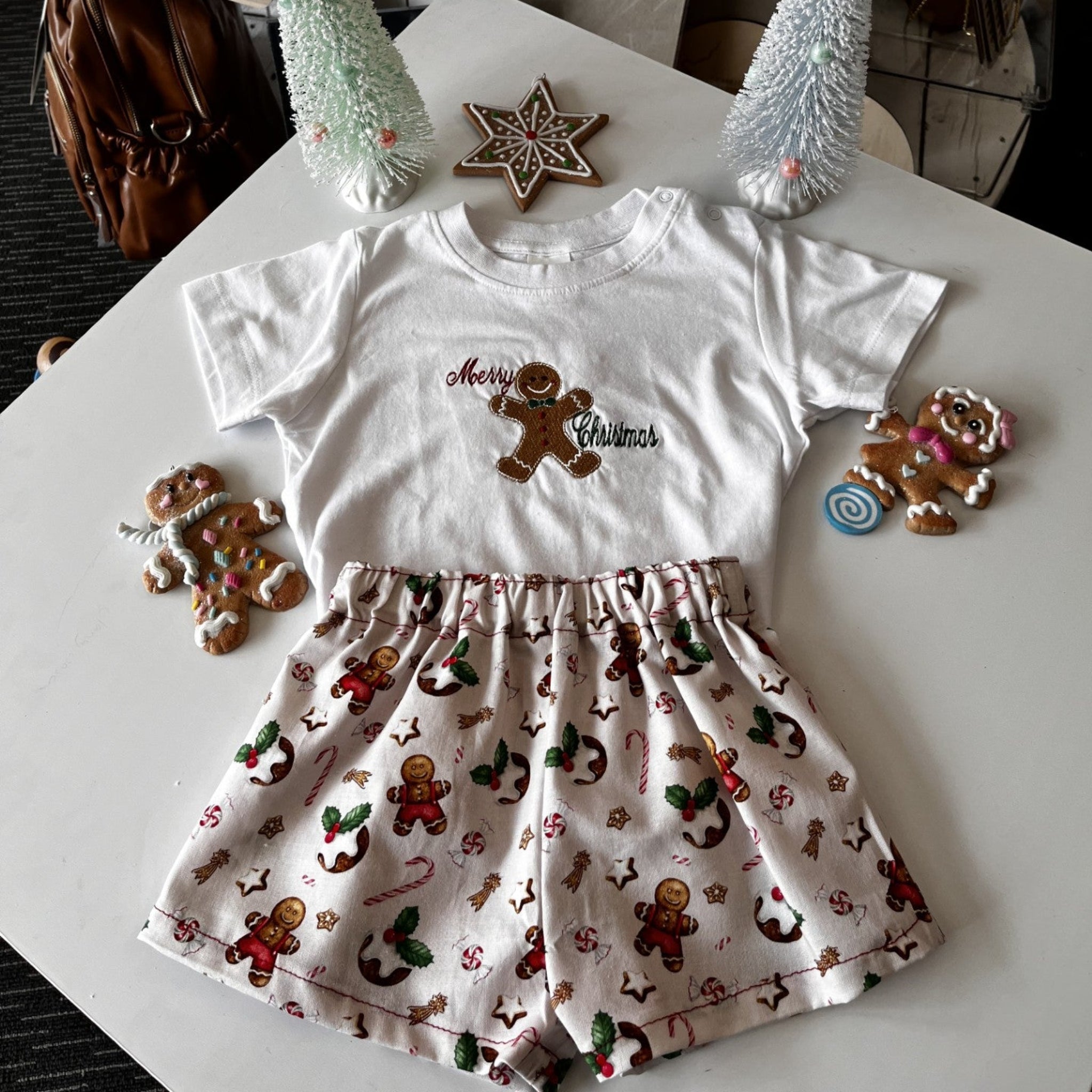 Ginger bread Boy Christmas outfit-Everly Lane